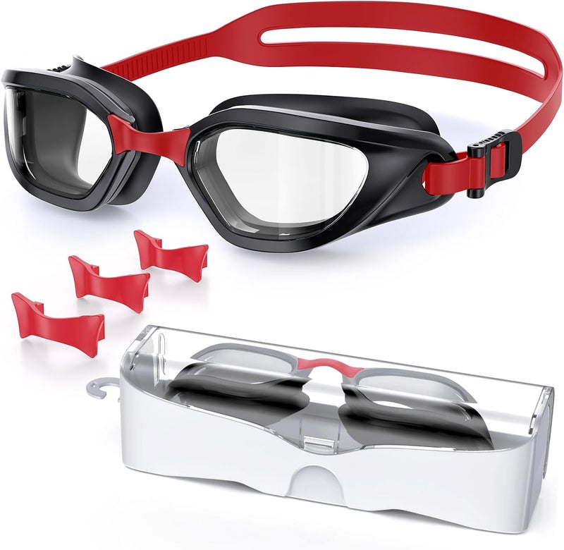 Vegemono Swim Goggles, Unisex Adult Swimming Goggles Anti Fog Anti UV No Leakage Wide View for Men Women Youth - Image 1